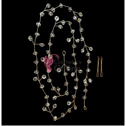 Accesoriu modern pentru decor par WED16BB Aurii cu strasuri pentru cocuri + 2 Agrafe